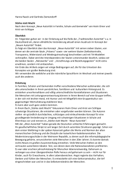 1 Hanne Raeck und Gerlinde Ziemendorff Stärke statt Macht Nach