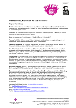 Ideenwettbewerb &bdquo;Kirche macht was. Aus deiner Idee!&ldquo;