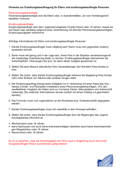 Ein Formular f&uuml;r die Erziehungsbeauftragung (Muttizettel)