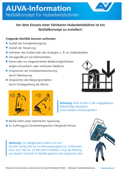 Notfallkonzept für Hubarbeitsbühnen