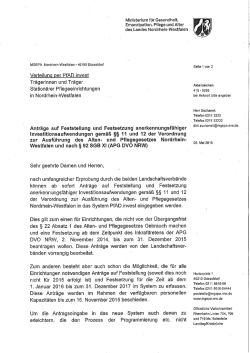 Anschreiben zur Antragstellung auf Feststellung und - d-NRW