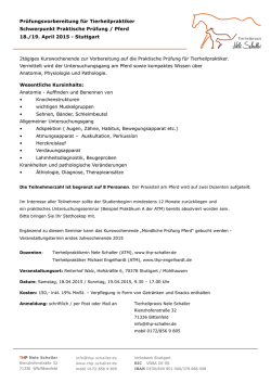 Praktische Pr&uuml;fung Pferd - Tierheilpraxis Engelhardt