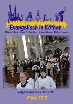 9.30 Uhr Gemeindesaal - Evangelische Landeskirche Anhalts