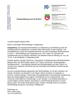 Landvolk begrüßt Stephan Weil - Kreislandvolkverband Cloppenburg