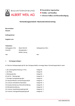 NU-Vertrag-Verhandlungsprotokoll - Bauunternehmung Albert Weil