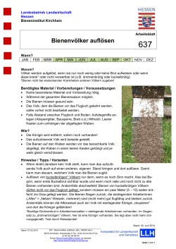 637 - Bienenvölker auflösen - Landesbetrieb Landwirtschaft Hessen