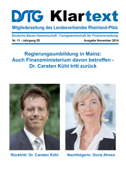 Dr. Carsten K&uuml;hl tritt zur&uuml;ck