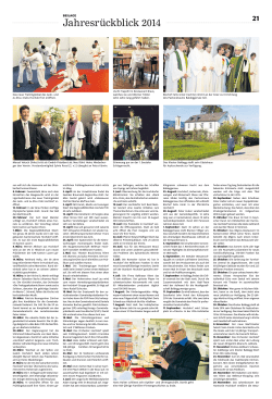 Jahresr&uuml;ckblick 2014