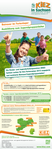 Plakat zum - Landesverband KiEZ Sachsen eV