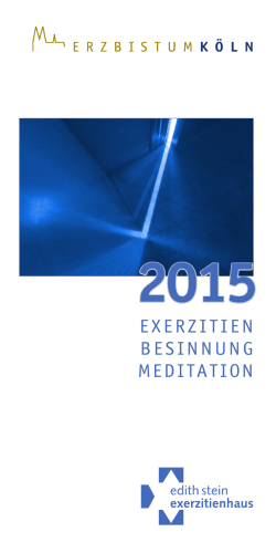 Exerzitien · Besinnung · Meditation - tagen.erzbistum