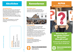 Alphakurs 2015 - Paulusgemeinde Bremen