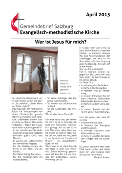 Jesus f&uuml;r mich - Evangelisch-methodistische Kirche in &Ouml;sterreich