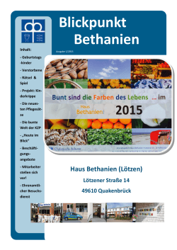 Ausgabe 1 - Stiftung Bethanien