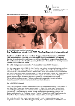 Weiterlesen - LICHTER Filmfest Frankfurt International