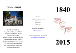 175 Jahre MGM - Markgräfler Gymnasium
