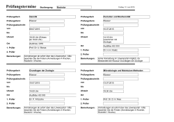 Prüfungstermine - Fachbereich Biologie der Uni Halle