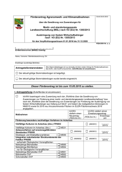 Dieser F&ouml;rderantrag ist bis zum 15.05.2015 zu stellen. F&ouml;rderantrag