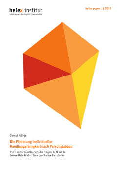 Helex Paper 1-2015 - Responsible Restructuring