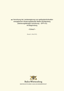 Entwurf der Verordnung zum Sanierungsfahrplan Baden