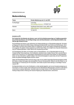 Parolen Abstimmung vom 14. Juni 2015