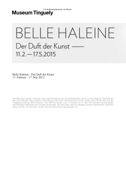 Belle Haleine - Der Duft der Kunst 11. Februar
