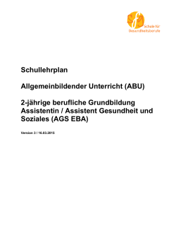 Schullehrplan SfG - Careum Bildungszentrum