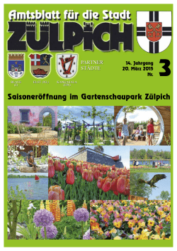 Saisoneröffnung im Gartenschaupark Zülpich