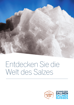 Entdecken Sie die Welt des Salzes (PDF 2.6 MB)