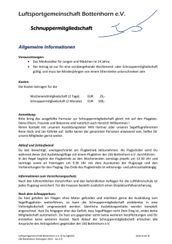 Informationen zum Schnupperkurs