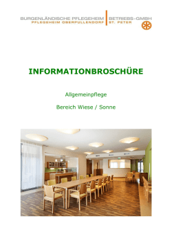 Informationsbroschuere Allgemeinpflege
