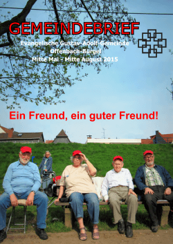 aktuellen Gemeindebrief - ev. Gustav-Adolf-Gemeinde