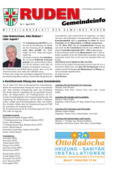 Gemeindezeitung - Gemeinden Ruden