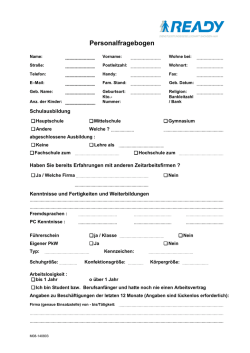 Personalfragebogen