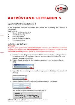 Installationshinweise des Leitfaden 5 Updates
