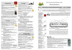 Pfarrnachrichten Nr. 10 vom 11. - 26.04.2015