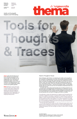 Grafik und Druckgrafik Graphics and Printmaking Tools for Thoughts