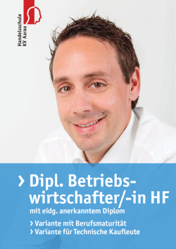 Dipl. Betriebs- wirtschafter/-in HF
