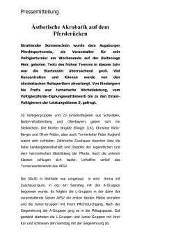 Pressemitteilung Turnierbericht - beim Augsburger Pferdesportverein