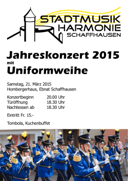 Jahreskonzert 2015 Uniformweihe