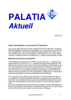 Aktuell - FC Palatia Böhl