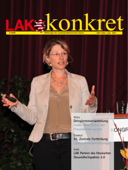 Ausgabe März / April 2015 - Landesapothekerkammer Hessen