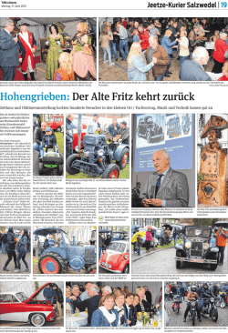 Hohengrieben: Der Alte Fritz kehrt zur&uuml;ck