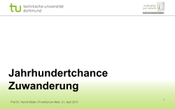 Jahrhundertchance Zuwanderung