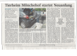 Tierheim Mönchehof startet Neuanfang