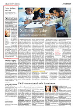 Stuttgarter Zeitung, 25.04.2015: Heinz Kälberer hört auf