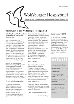 Aktueller Hospizbrief - Hospizarbeit Region Wolfsburg e.V.