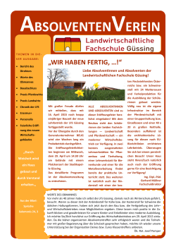 Ausgabe 4/April 2015 - Landwirtschaftliche Fachschule Güssing