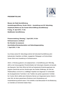 Gunter Ullrich &ndash; Ausstellung zum 90. Geburtstag.