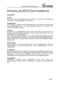 INTERCLUB 2015 CAPTAININFOS