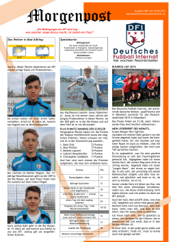 Ausgabe 1087 vom 29.04.2015 - Deutsches Fussball Internat